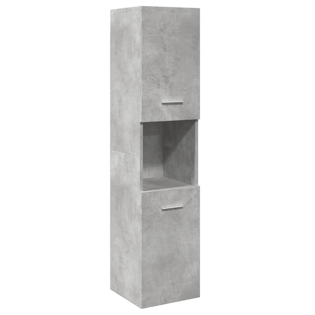 Set mobilier de baie, 5 piese, gri beton, lemn prelucrat GartenMobel Dekor