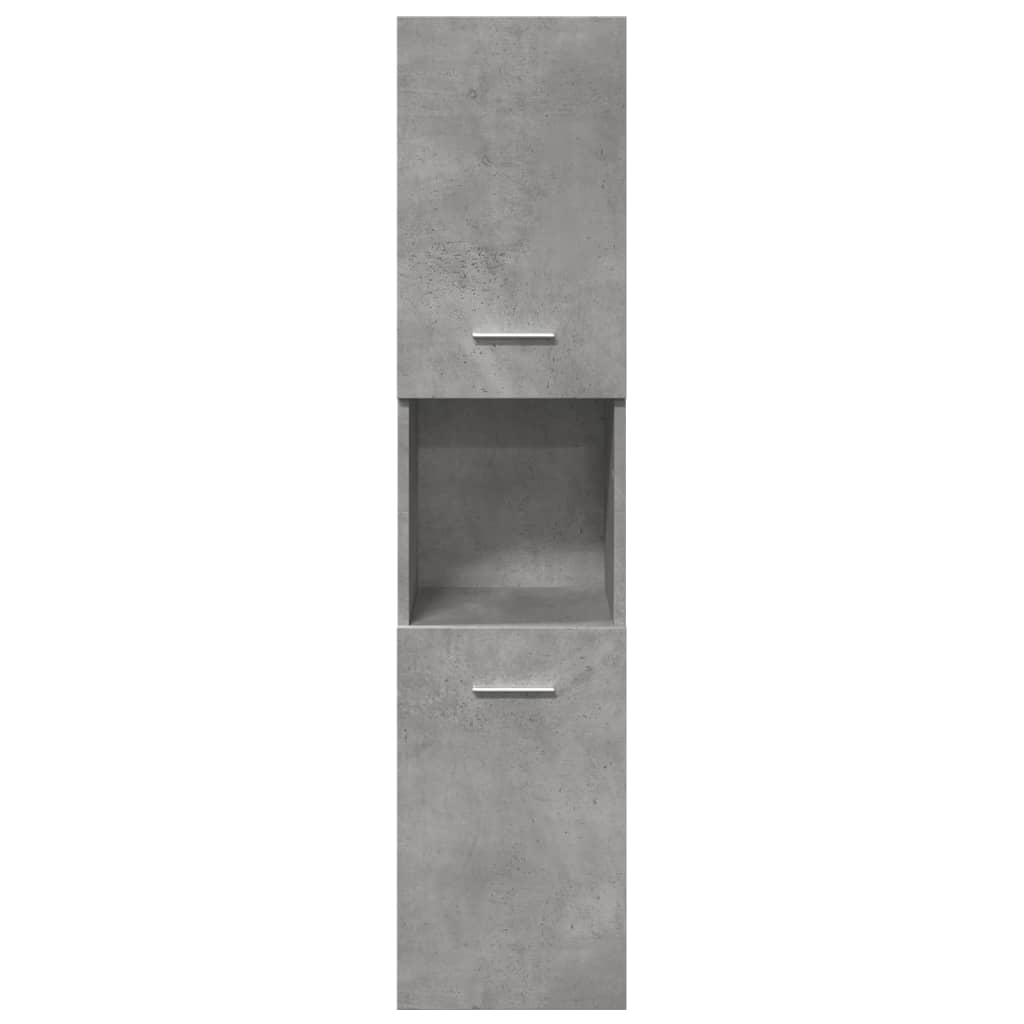 Set mobilier de baie, 5 piese, gri beton, lemn prelucrat GartenMobel Dekor