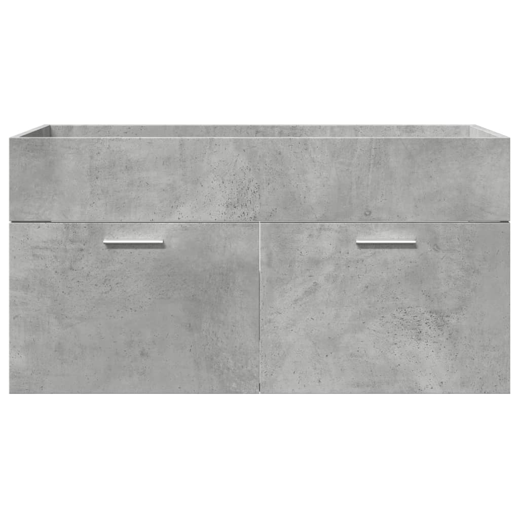 Set mobilier de baie, 5 piese, gri beton, lemn prelucrat GartenMobel Dekor