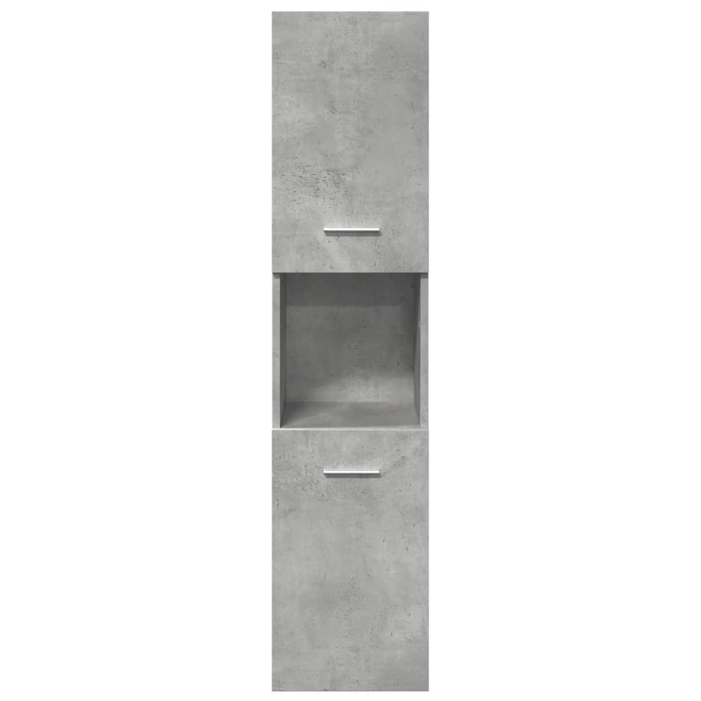 Set mobilier de baie, 5 piese, gri beton, lemn prelucrat GartenMobel Dekor