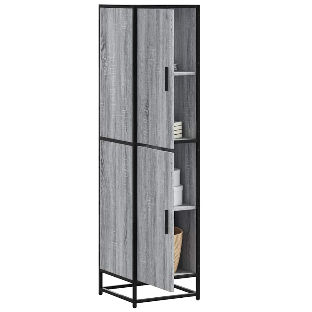 Dulap nalt gri Sonoma 35,5x35x139 cm lemn prelucrat GartenMobel Dekor