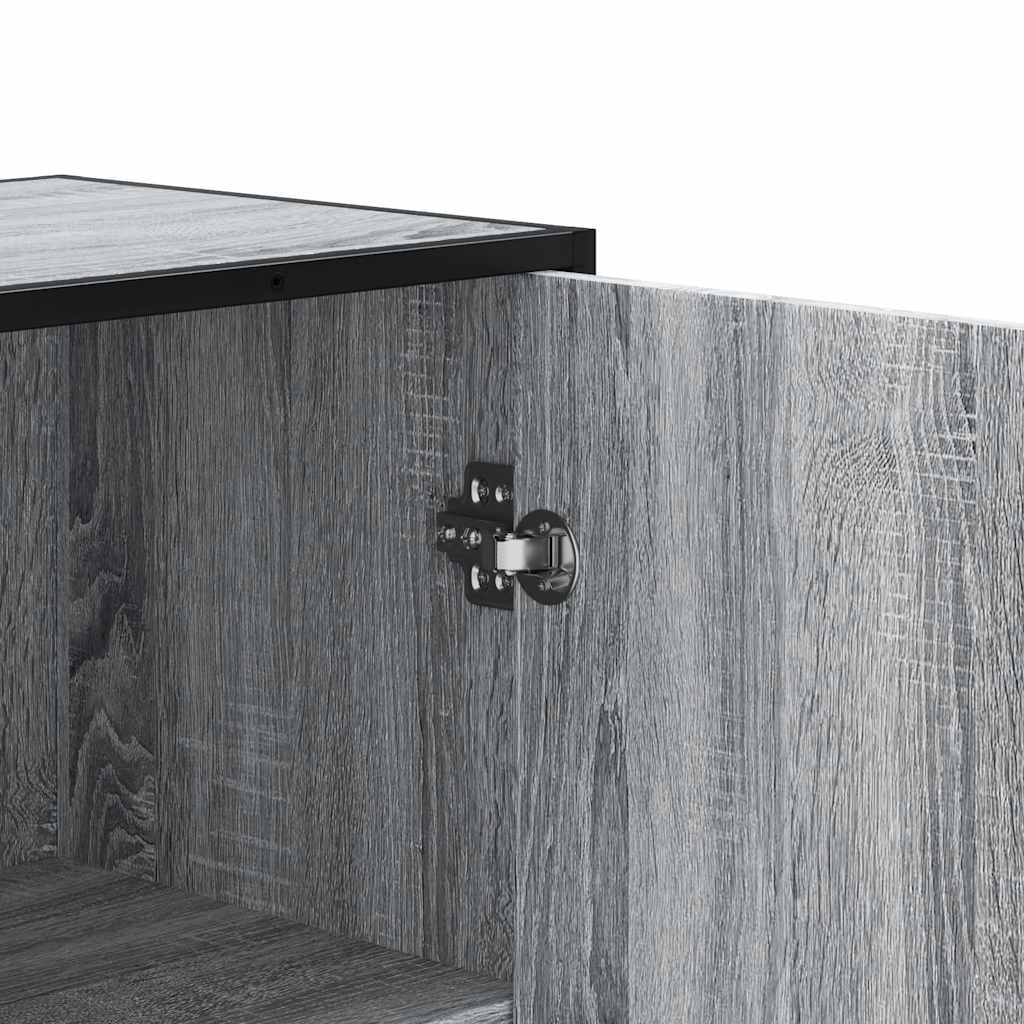 Dulap nalt gri Sonoma 35,5x35x139 cm lemn prelucrat GartenMobel Dekor