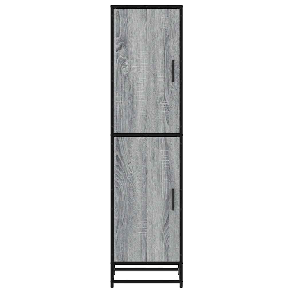 Dulap nalt gri Sonoma 35,5x35x139 cm lemn prelucrat GartenMobel Dekor
