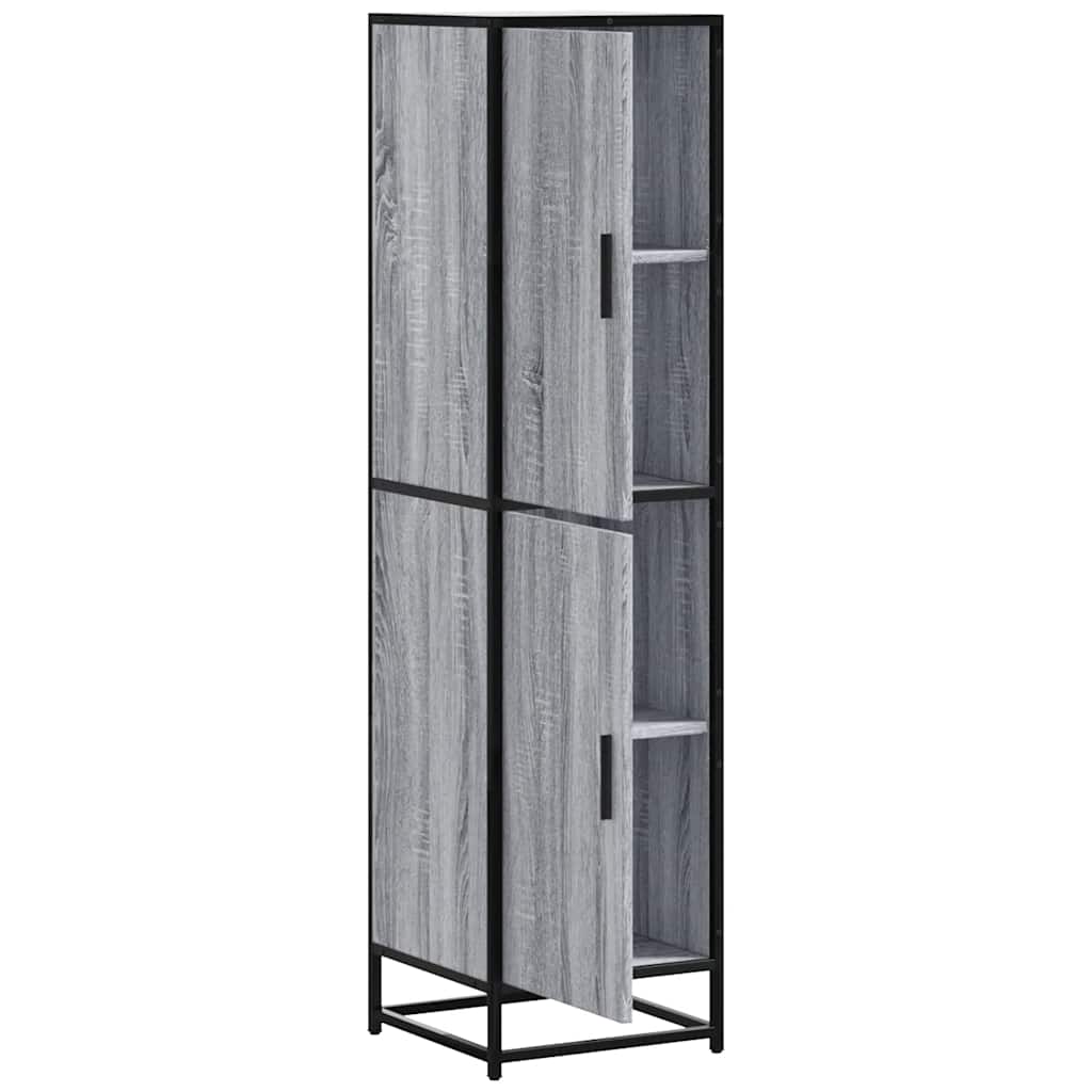 Dulap nalt gri Sonoma 35,5x35x139 cm lemn prelucrat GartenMobel Dekor