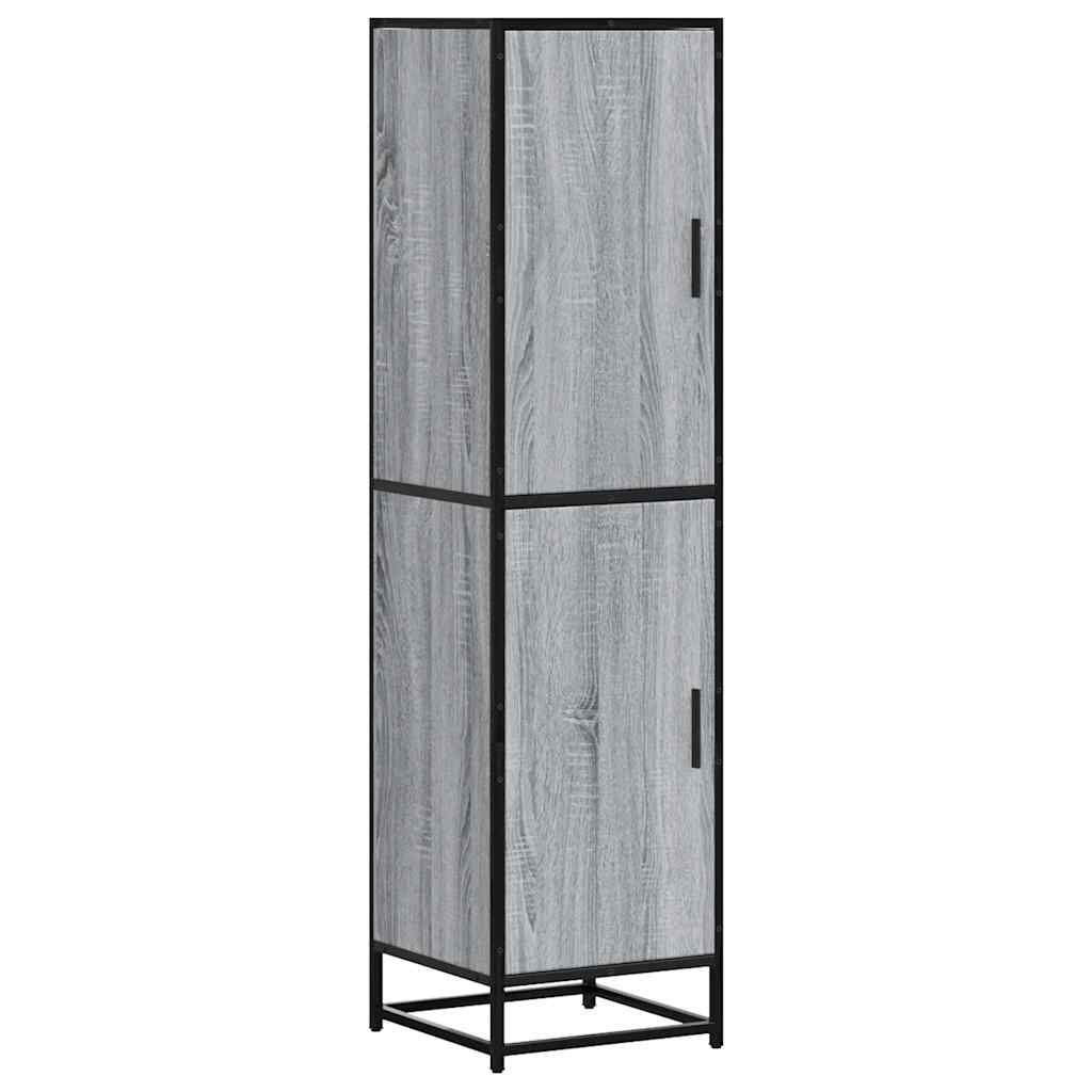 Dulap nalt gri Sonoma 35,5x35x139 cm lemn prelucrat GartenMobel Dekor