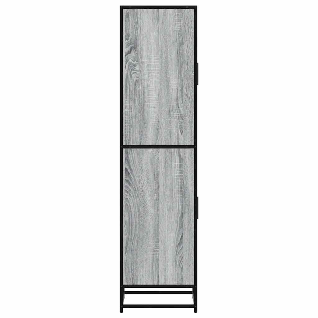 Dulap nalt gri Sonoma 35,5x35x139 cm lemn prelucrat GartenMobel Dekor