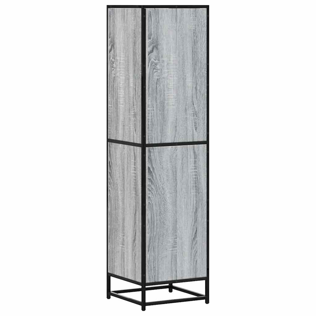 Dulap nalt gri Sonoma 35,5x35x139 cm lemn prelucrat GartenMobel Dekor
