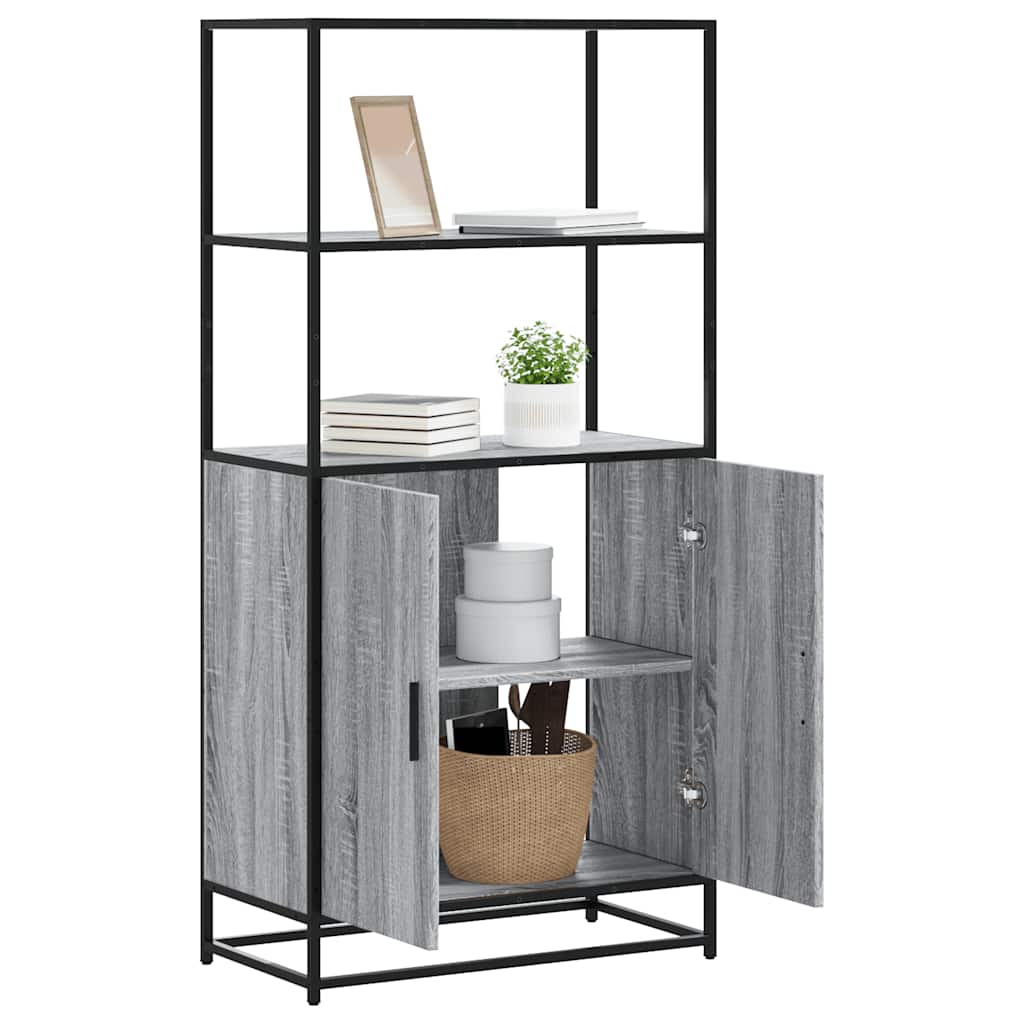 Dulap nalt gri Sonoma 68x35x139 cm lemn prelucrat GartenMobel Dekor