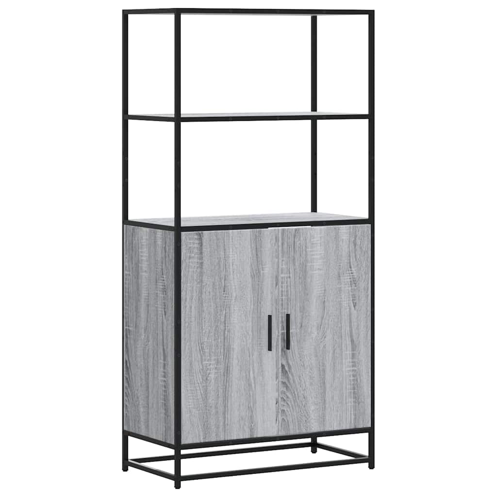 Dulap nalt gri Sonoma 68x35x139 cm lemn prelucrat GartenMobel Dekor