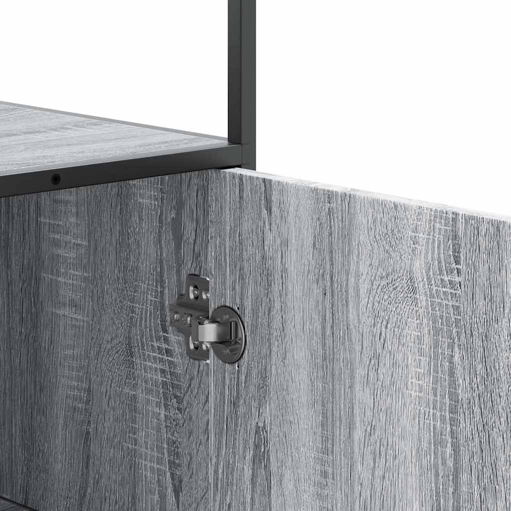 Dulap nalt gri Sonoma 68x35x139 cm lemn prelucrat GartenMobel Dekor