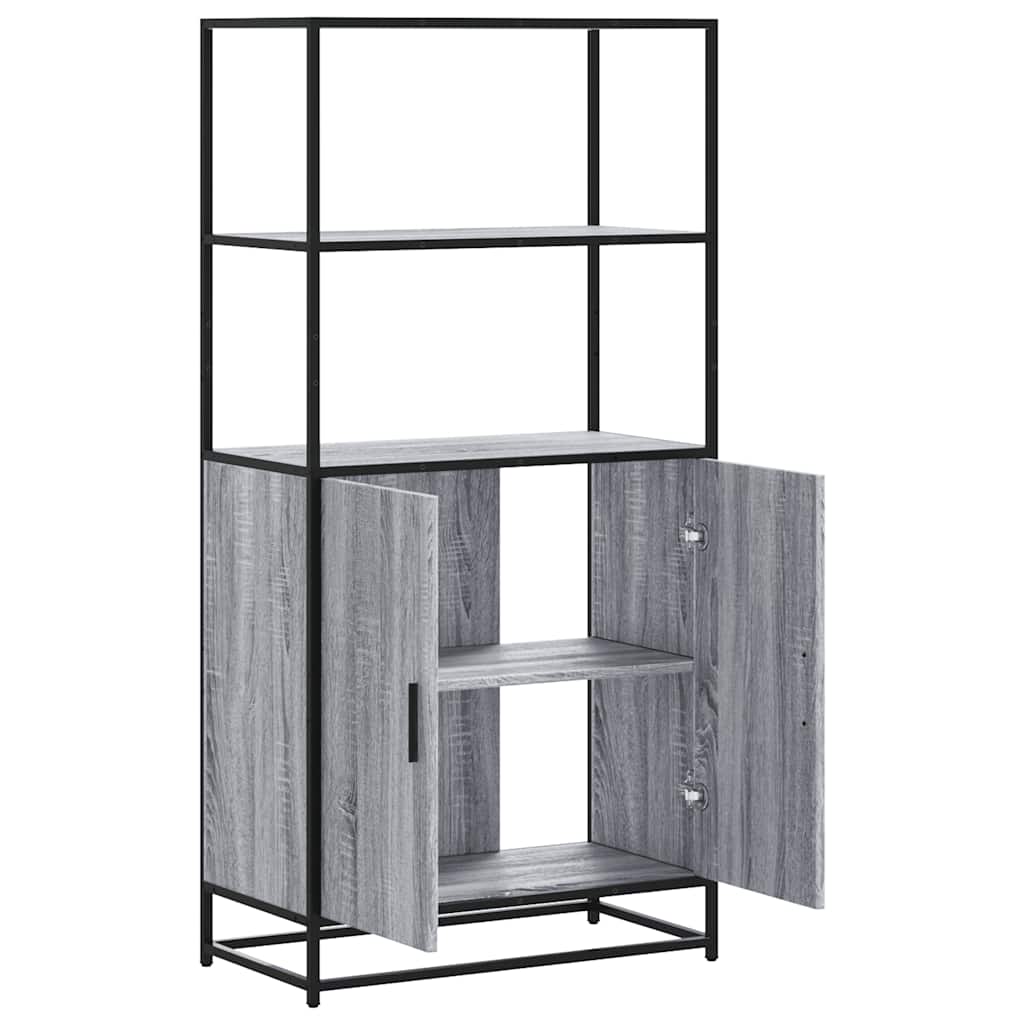 Dulap nalt gri Sonoma 68x35x139 cm lemn prelucrat GartenMobel Dekor