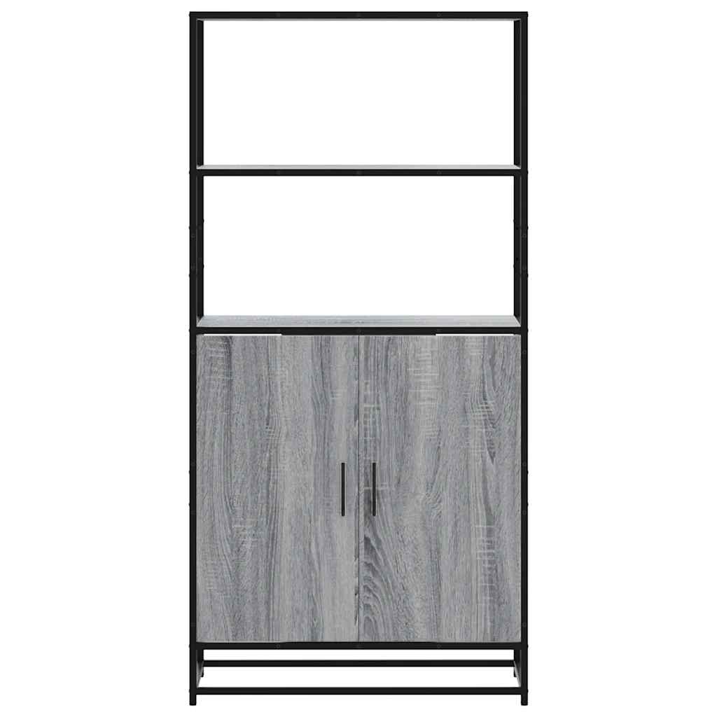 Dulap nalt gri Sonoma 68x35x139 cm lemn prelucrat GartenMobel Dekor