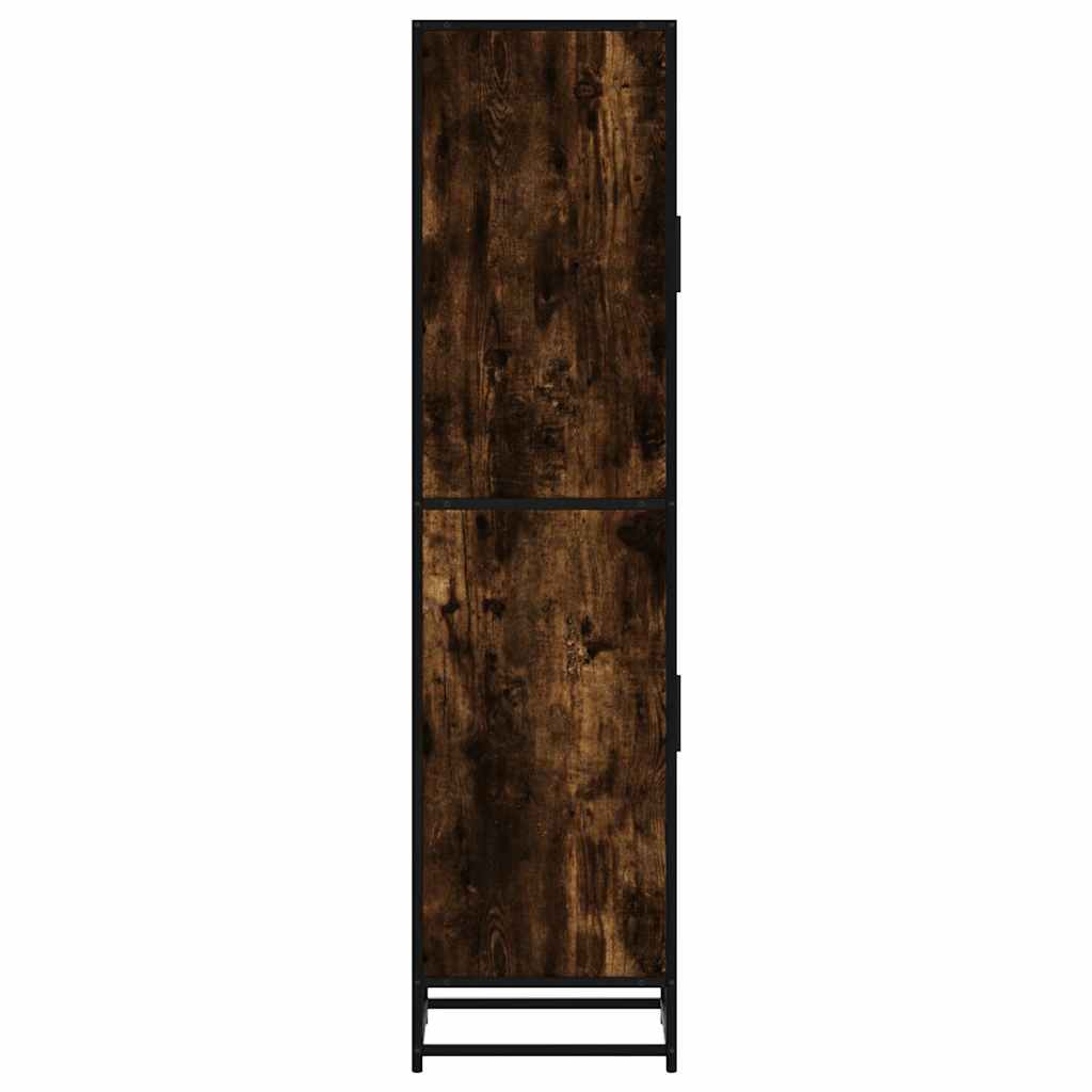 Dulapuru stejar afumat 35,5x35x139 cm lemn și metal prelucrat GartenMobel Dekor