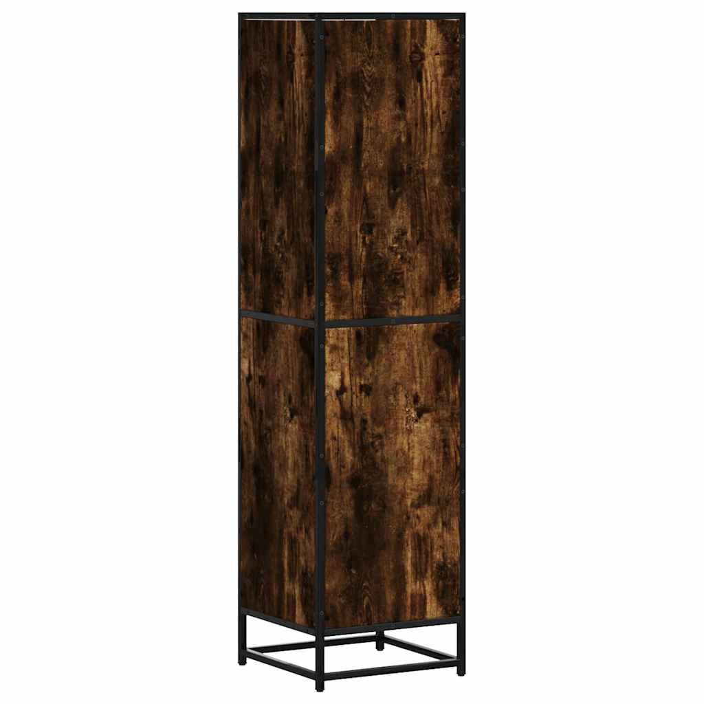 Dulapuru stejar afumat 35,5x35x139 cm lemn și metal prelucrat GartenMobel Dekor