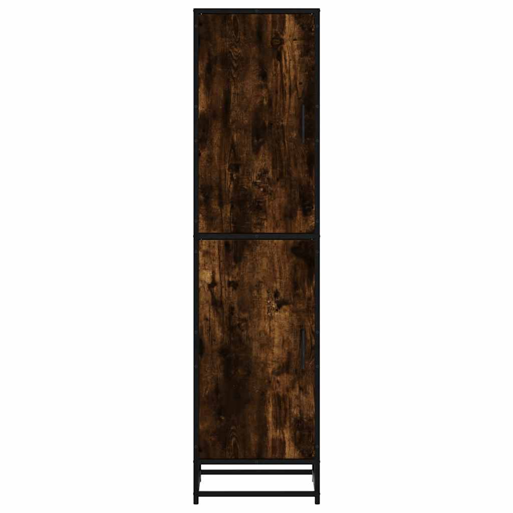 Dulapuru stejar afumat 35,5x35x139 cm lemn și metal prelucrat GartenMobel Dekor