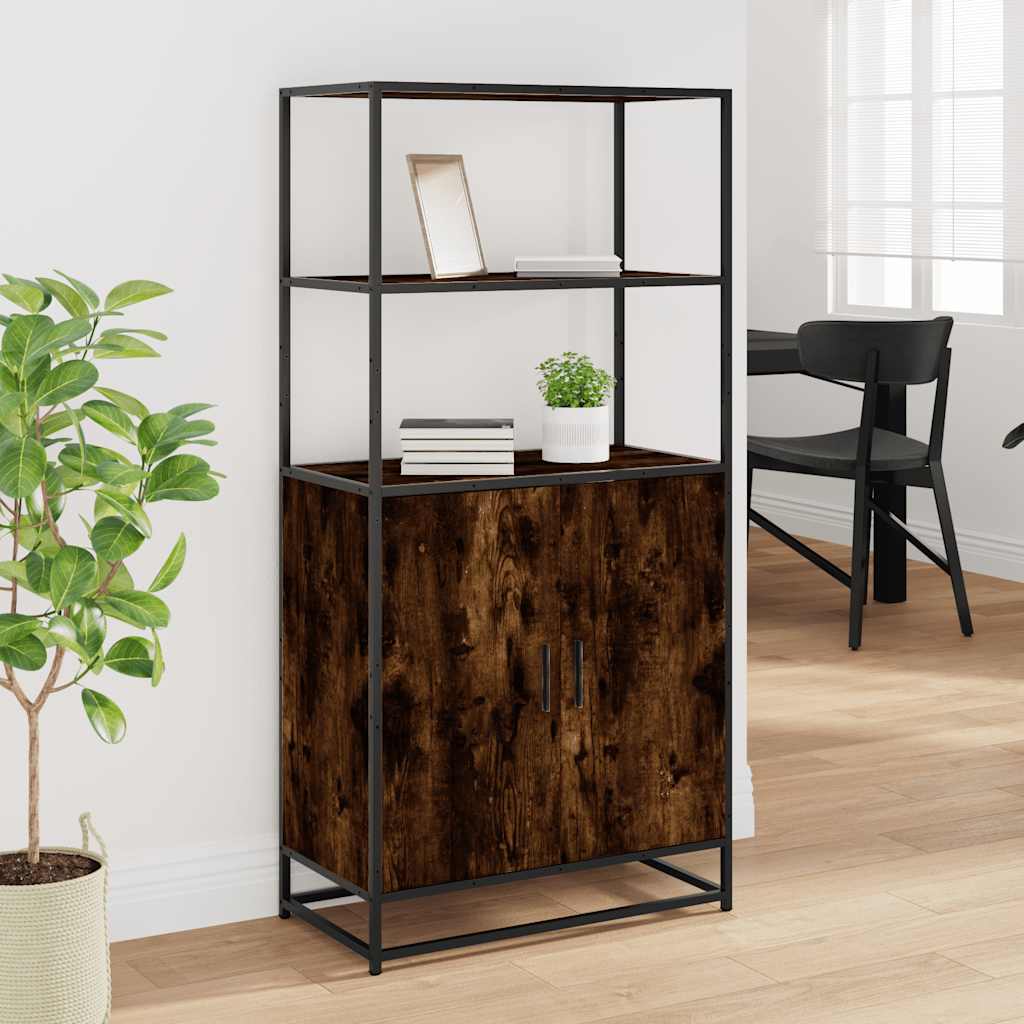 Dulapuru stejar afumat 68x35x139 cm lemn și metal prelucrat GartenMobel Dekor