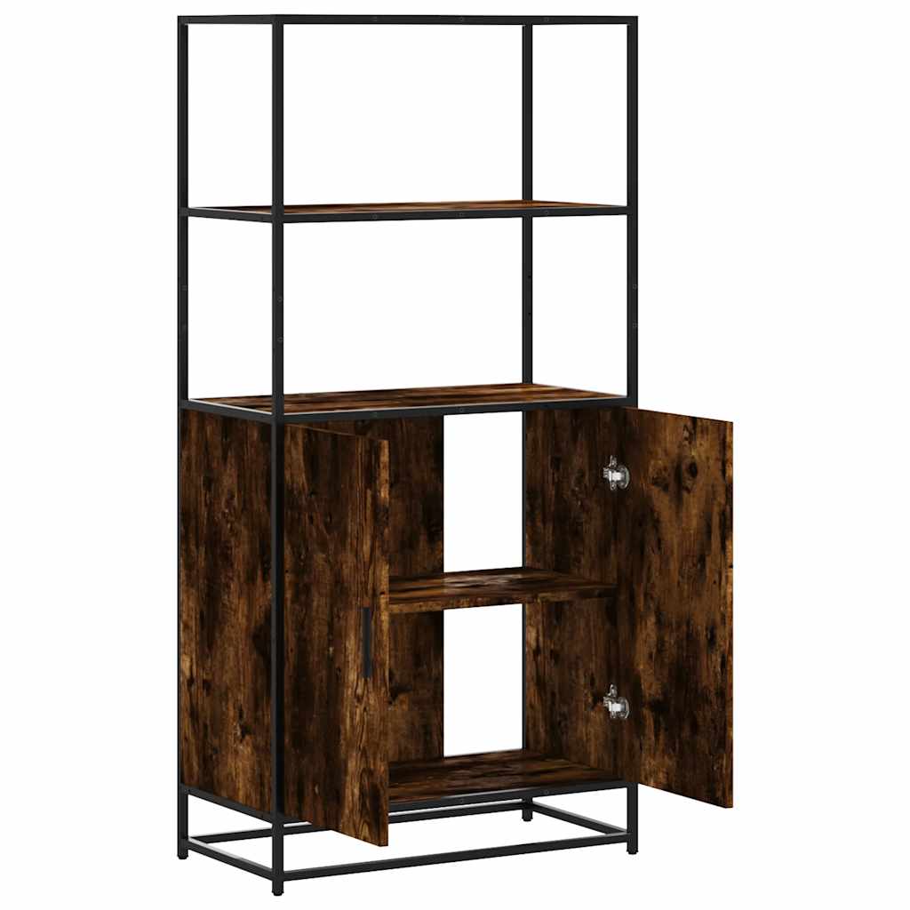 Dulapuru stejar afumat 68x35x139 cm lemn și metal prelucrat GartenMobel Dekor