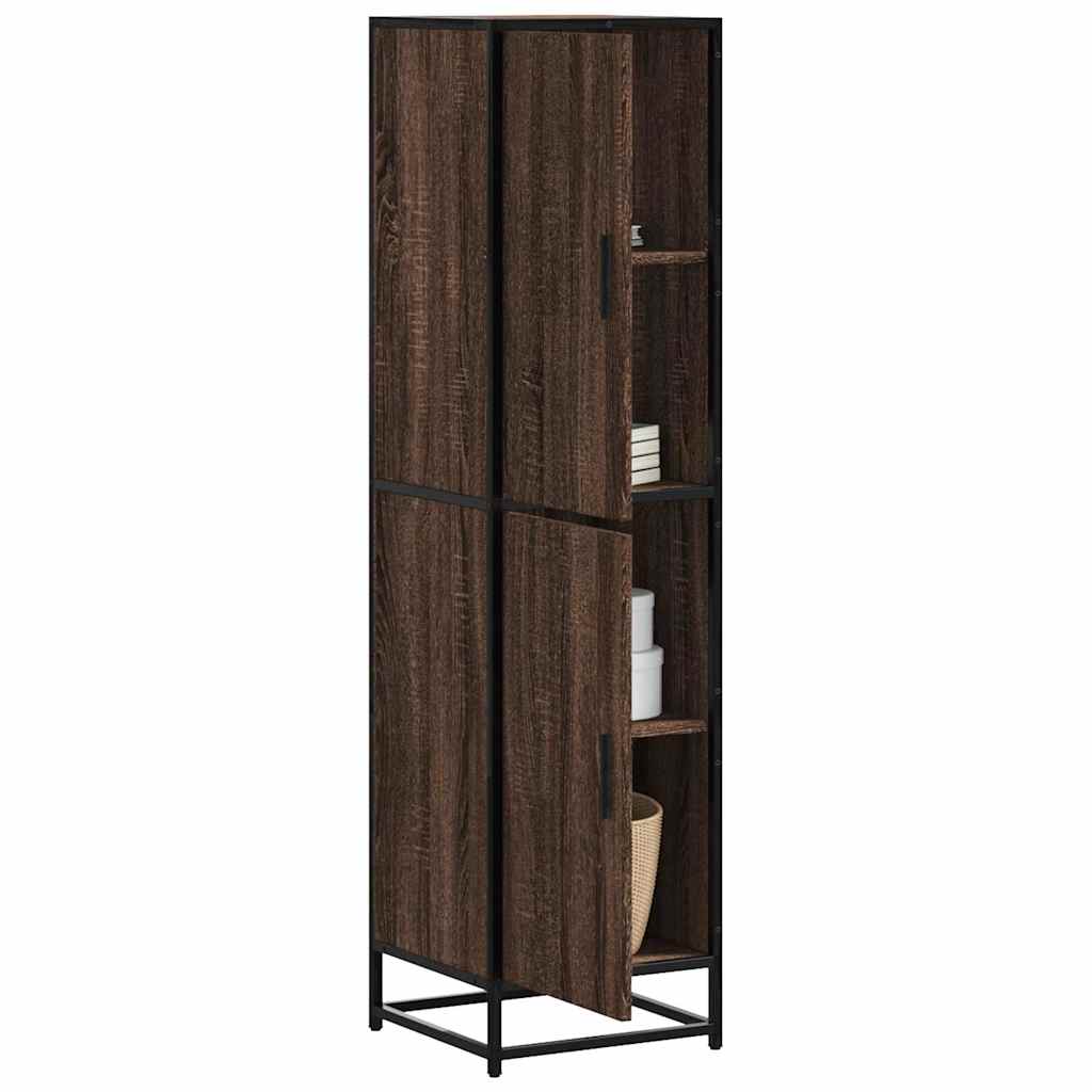 Dulapuru stejar maro 35,5x35x139 cm lemn și metal prelucrat GartenMobel Dekor