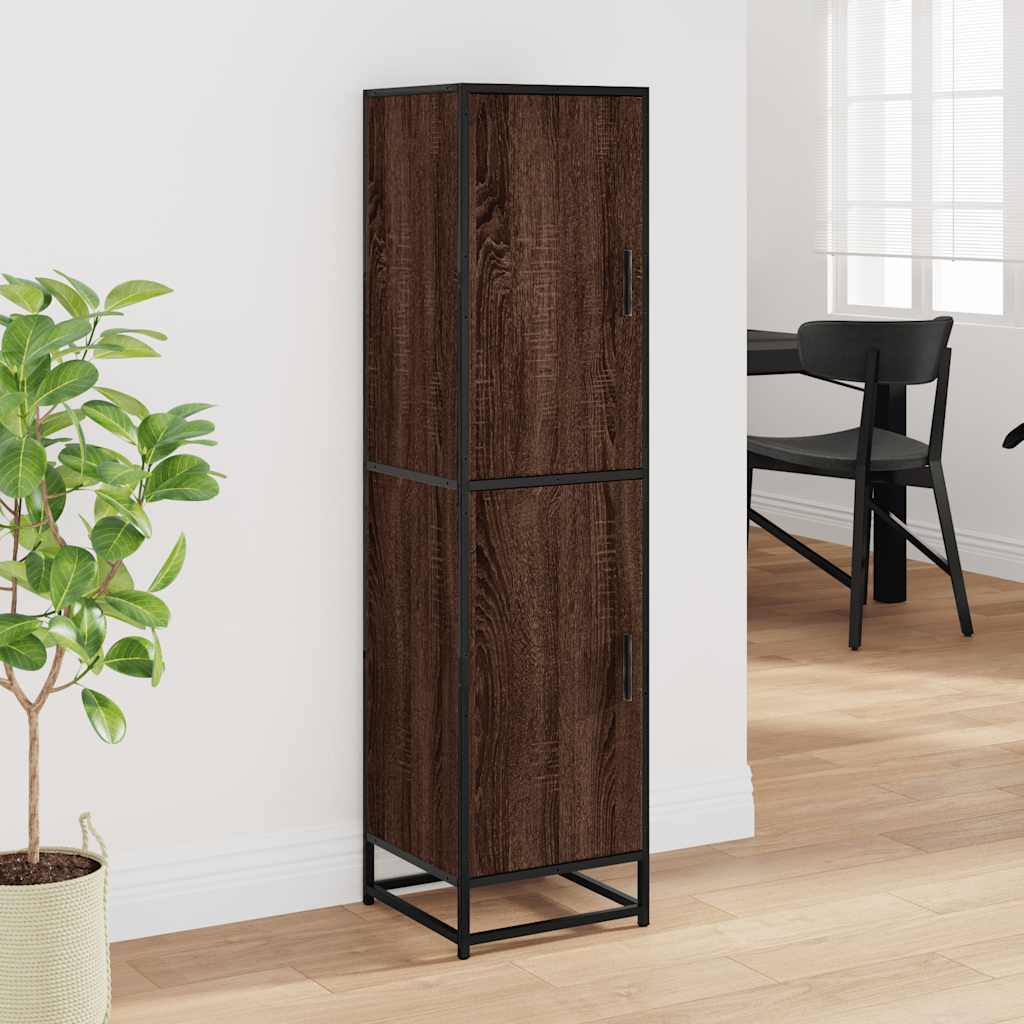 Dulapuru stejar maro 35,5x35x139 cm lemn și metal prelucrat GartenMobel Dekor