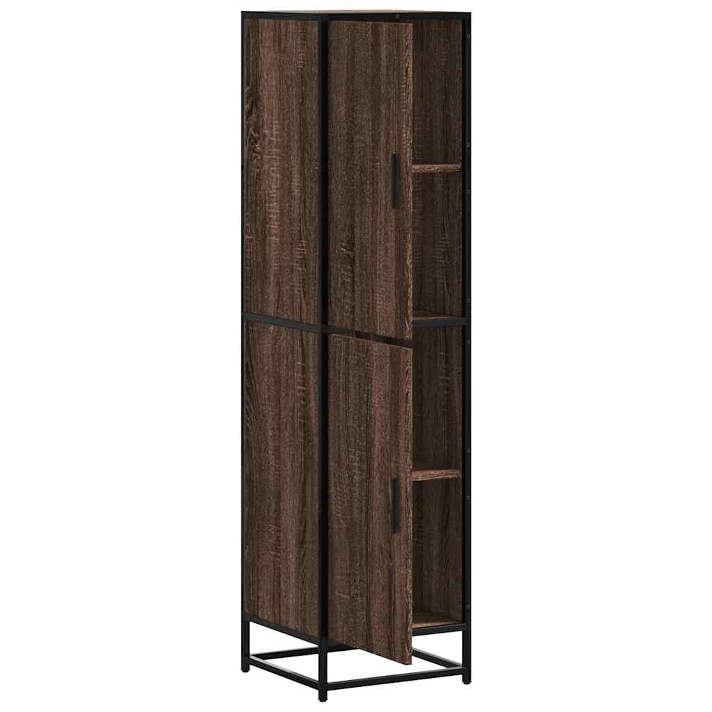 Dulapuru stejar maro 35,5x35x139 cm lemn și metal prelucrat GartenMobel Dekor