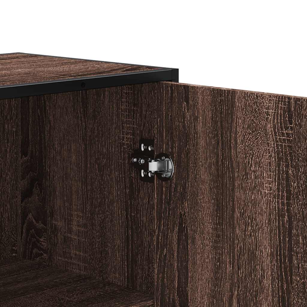 Dulapuru stejar maro 35,5x35x139 cm lemn și metal prelucrat GartenMobel Dekor