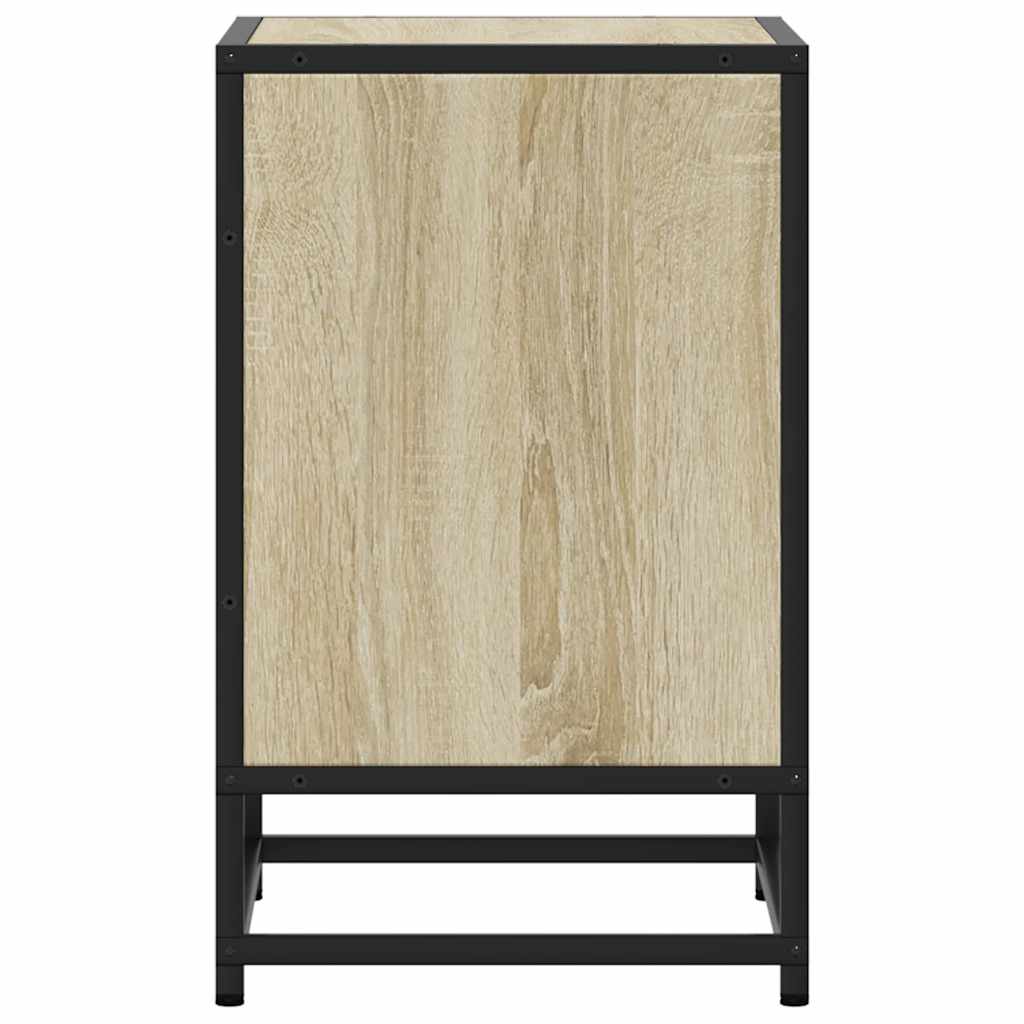 Noptiera din stejar Sonoma 40x31x50 cm lemn prelucrat si metal GartenMobel Dekor