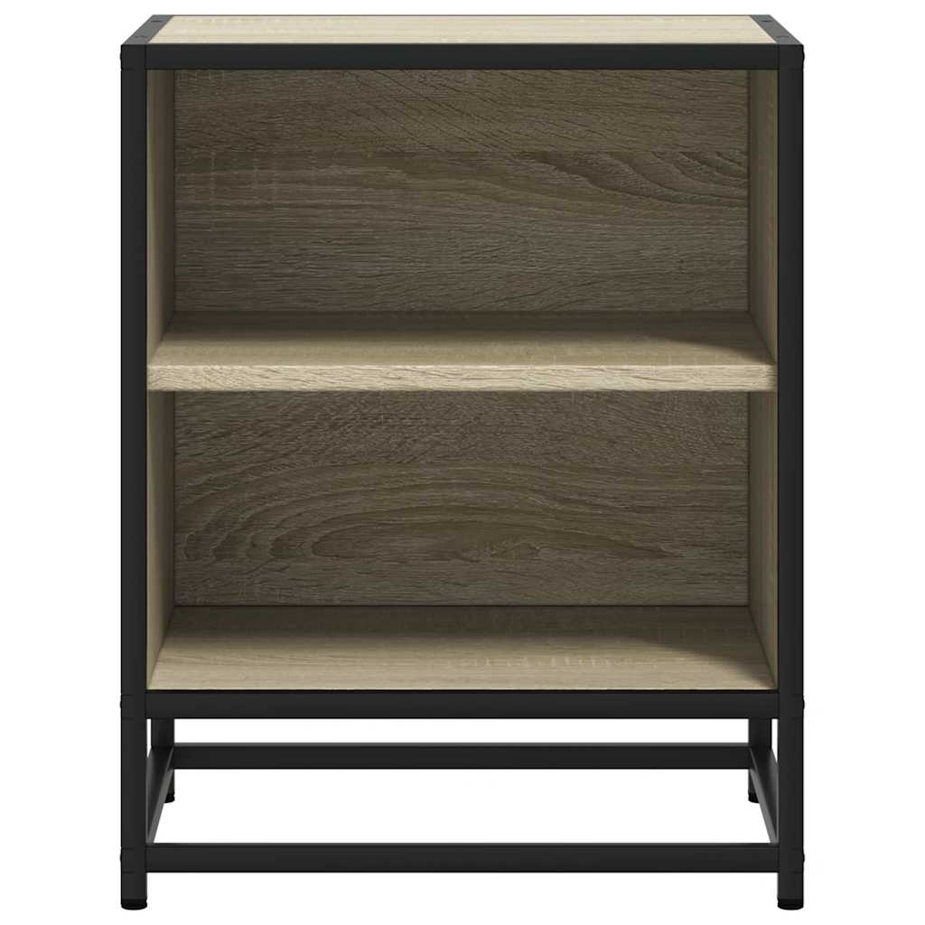 Noptiera din stejar Sonoma 40x31x50 cm lemn prelucrat si metal GartenMobel Dekor