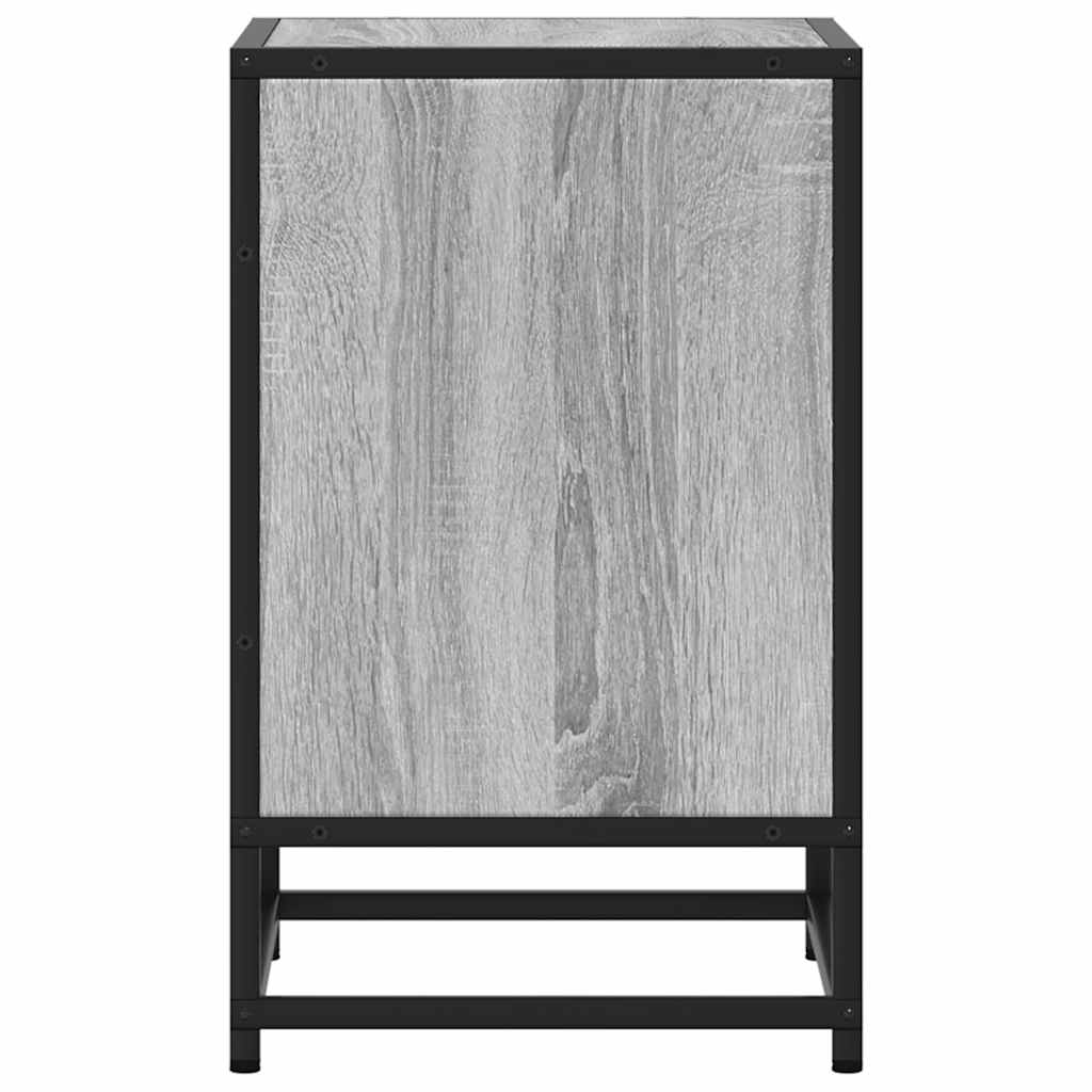 Noptiera gri Sonoma 40x31x50 cm lemn prelucrat si metal GartenMobel Dekor