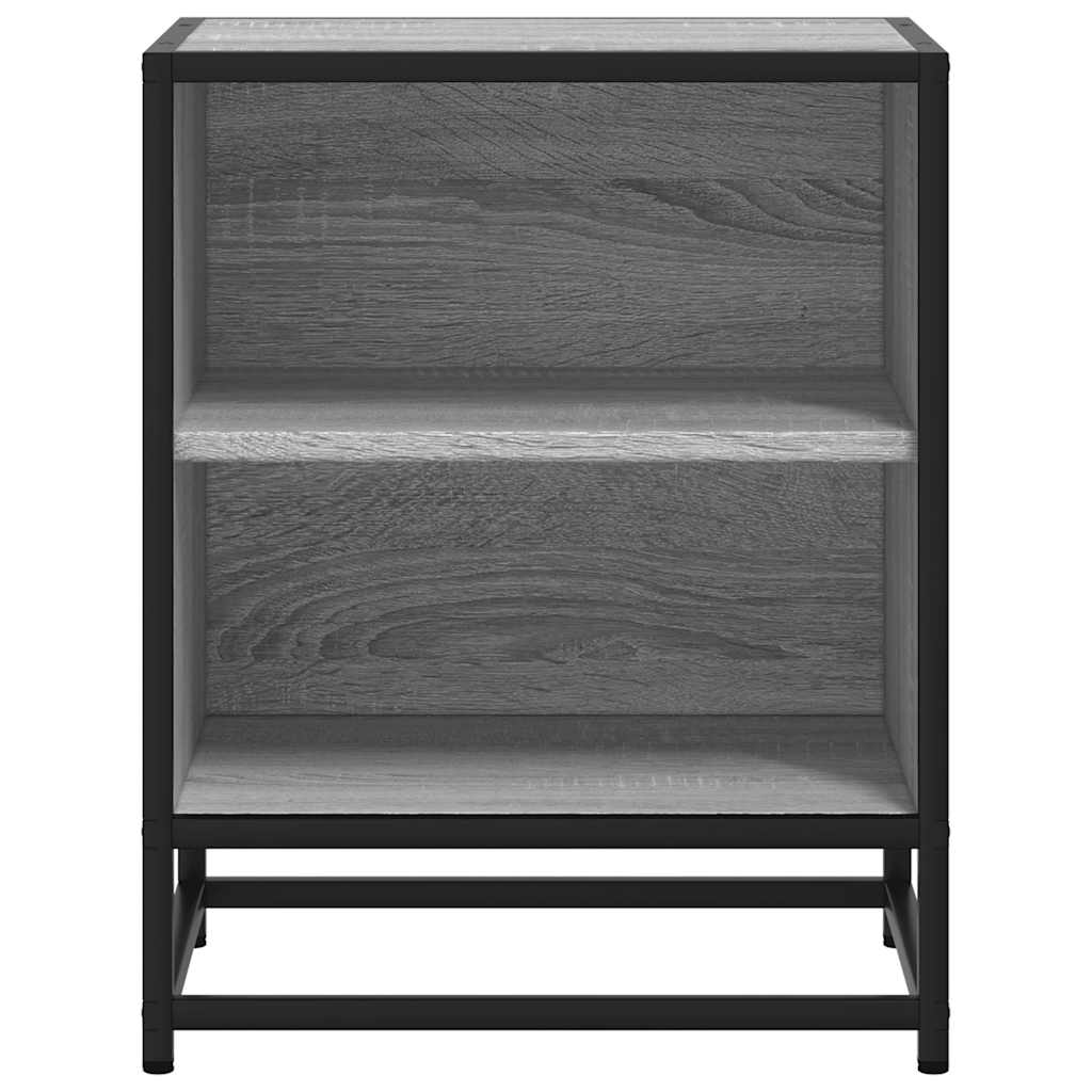 Noptiera gri Sonoma 40x31x50 cm lemn prelucrat si metal GartenMobel Dekor