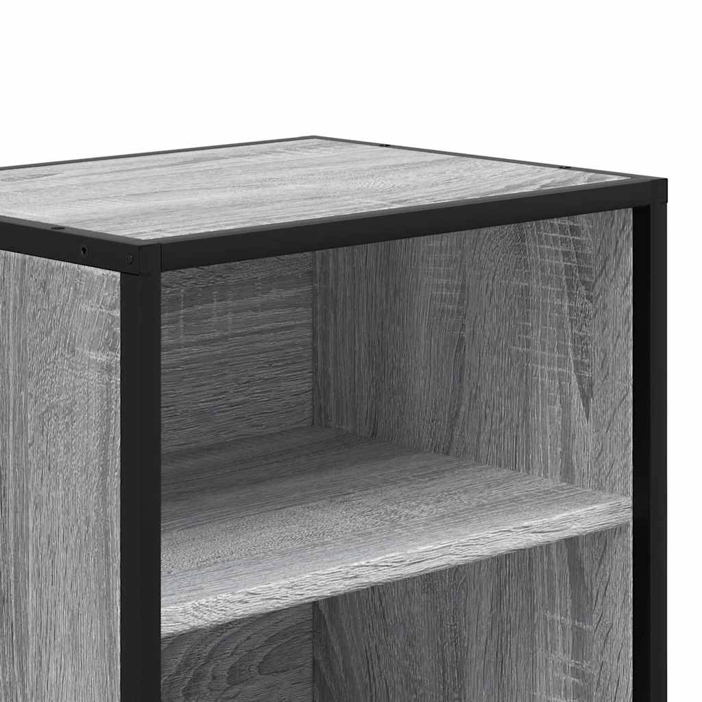 Noptiera gri Sonoma 40x31x50 cm lemn prelucrat si metal GartenMobel Dekor