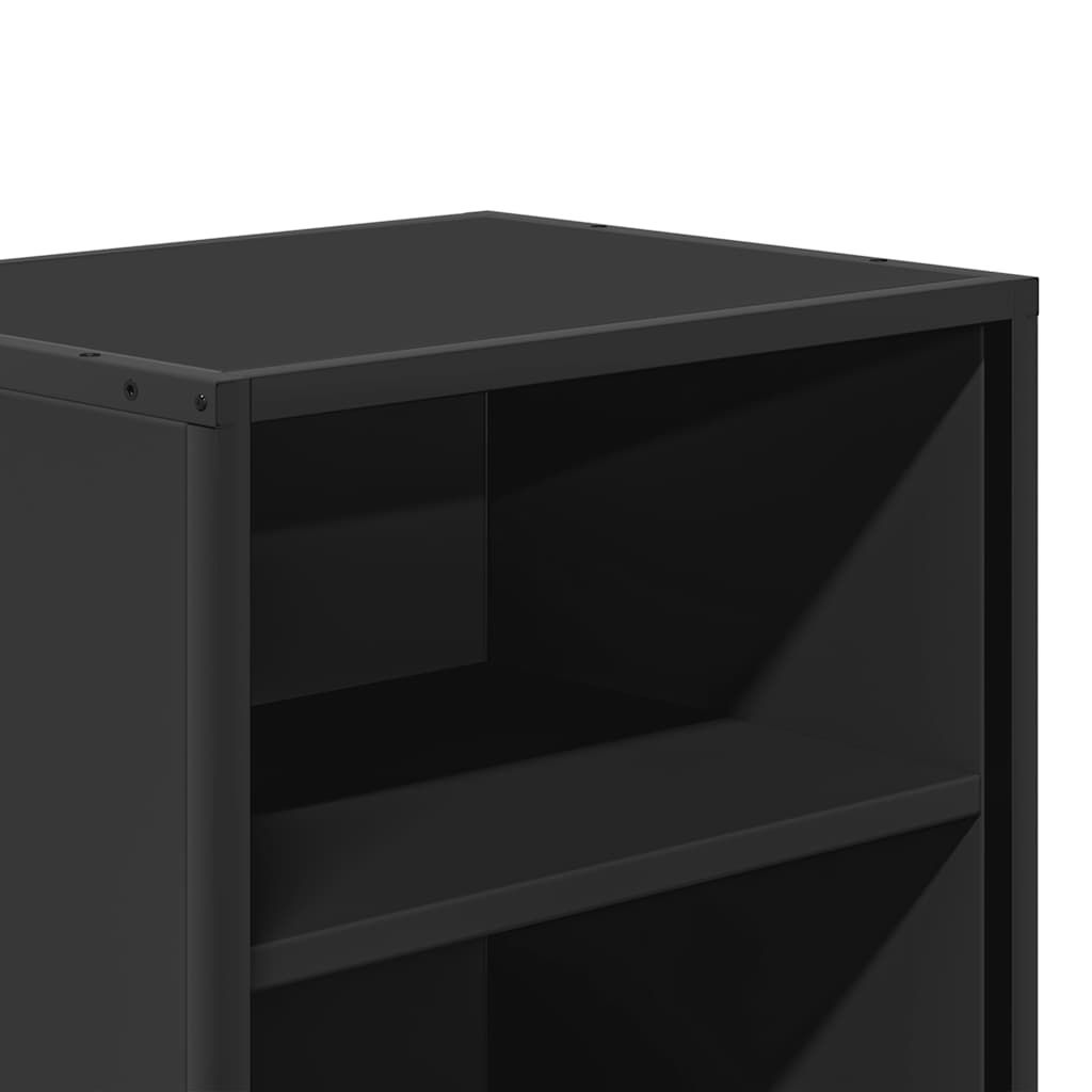 Noptiere 2 buc Negru 40x31x50 cm Lemn și metal prelucrat GartenMobel Dekor