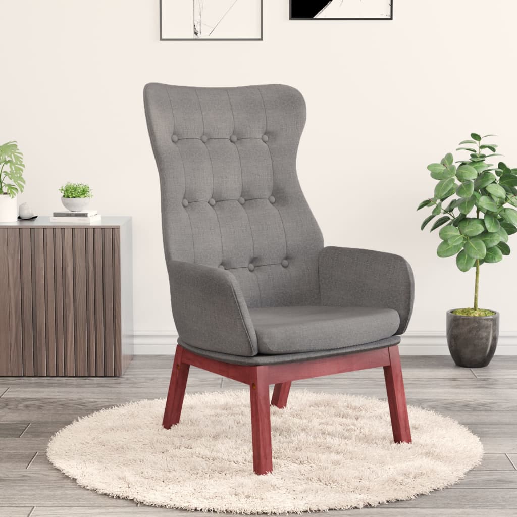 Scaun de relaxare, gri deschis, material textil GartenMobel Dekor