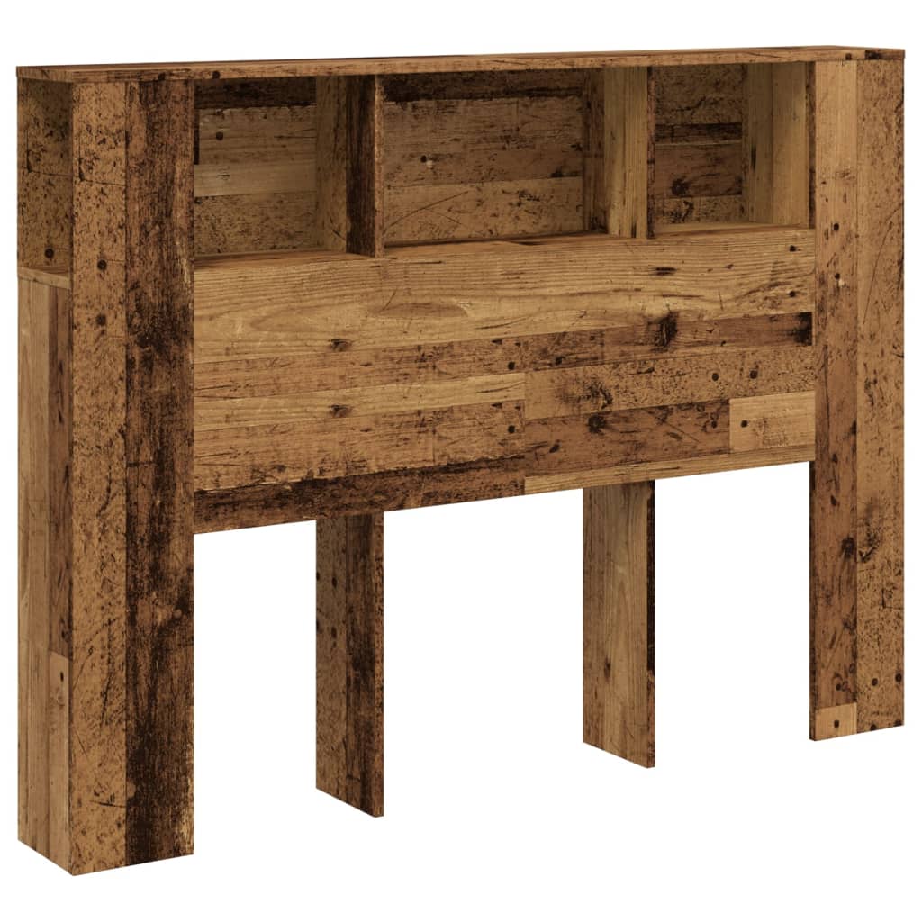 Tăblie pat cu dulap lemn vechi 140x18,5x102,5 cm lemn prelucrat GartenMobel Dekor
