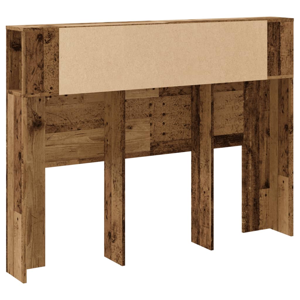 Tăblie pat cu dulap lemn vechi 140x18,5x102,5 cm lemn prelucrat GartenMobel Dekor