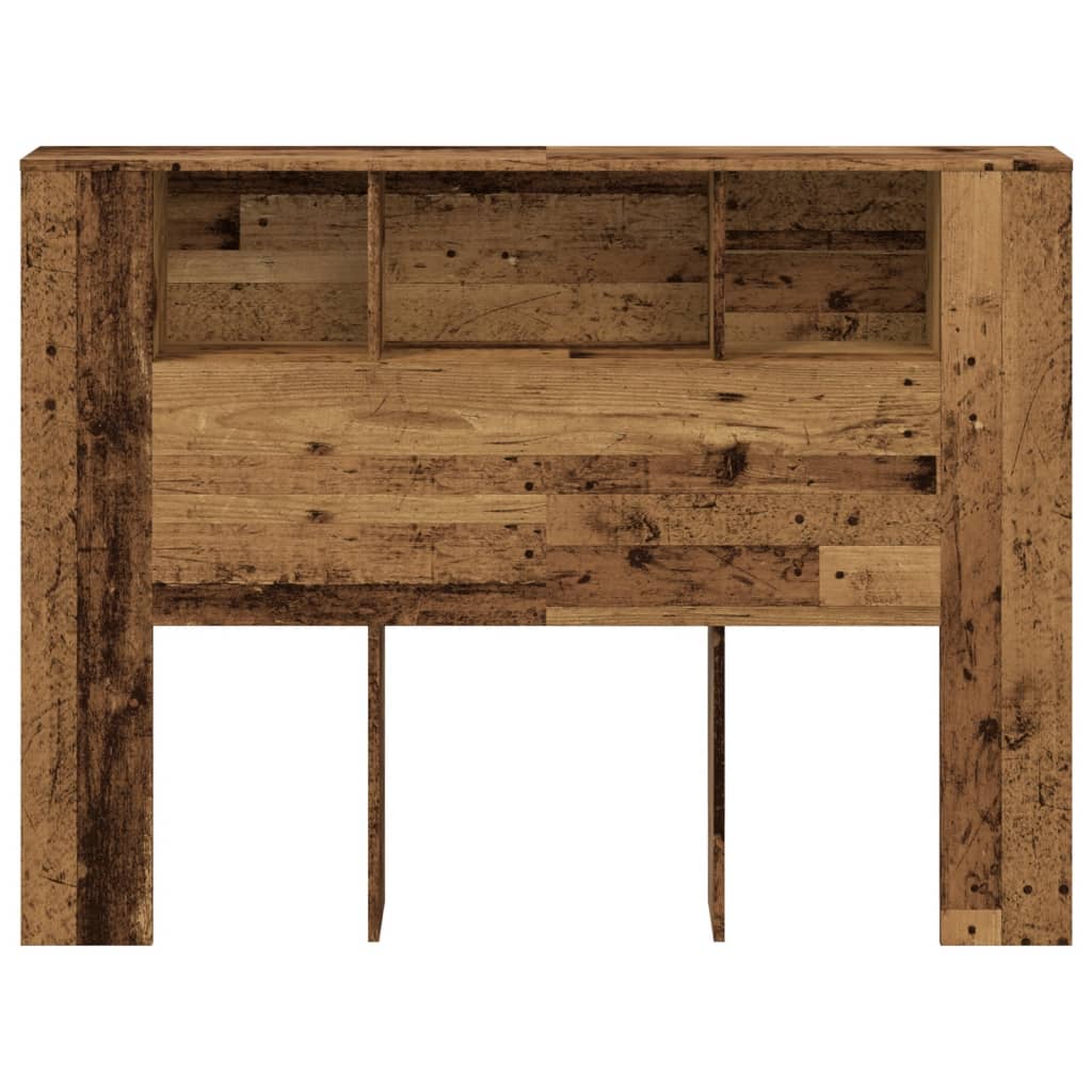 Tăblie pat cu dulap lemn vechi 140x18,5x102,5 cm lemn prelucrat GartenMobel Dekor