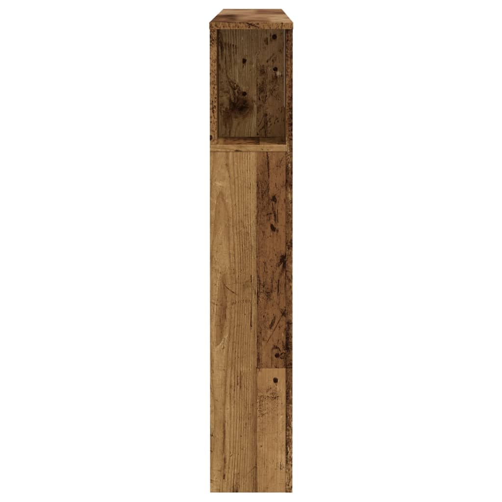 Tăblie pat cu dulap lemn vechi 140x18,5x102,5 cm lemn prelucrat GartenMobel Dekor