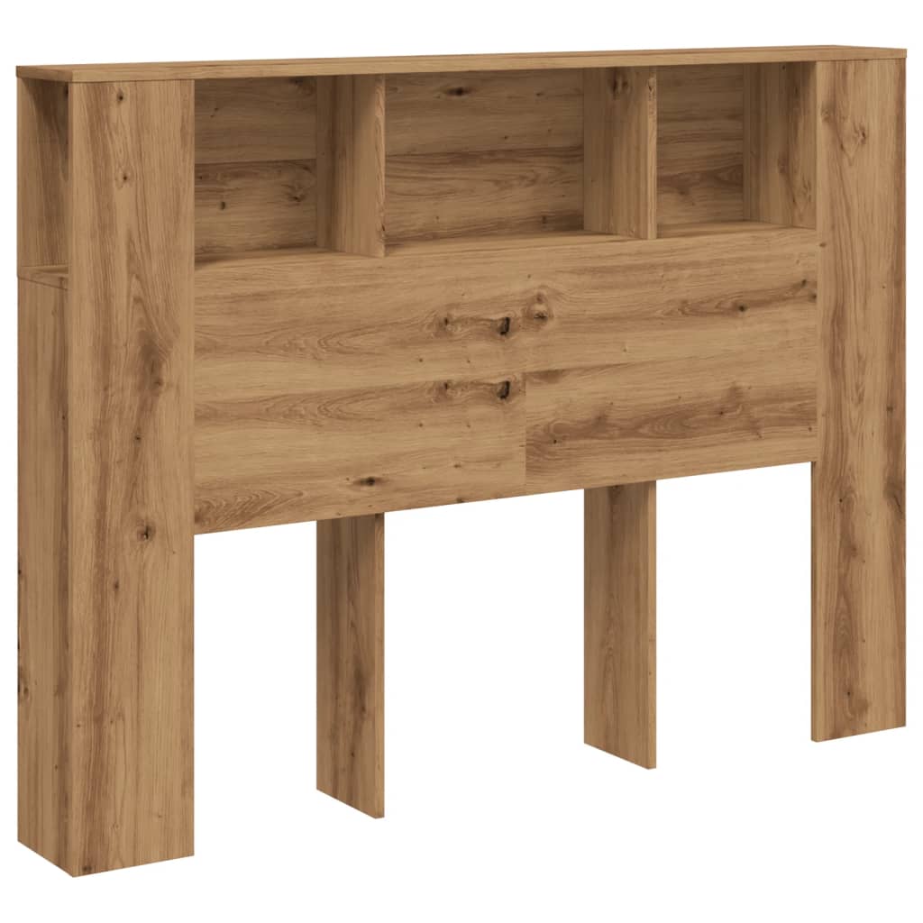 Tăblie pat dulap stejar artizanal 140x18,5x102,5 cm lemn GartenMobel Dekor