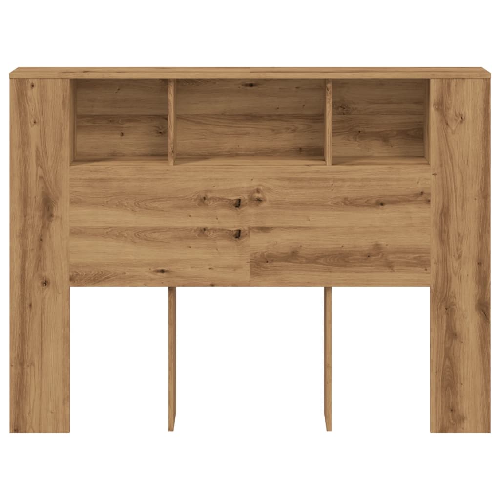 Tăblie pat dulap stejar artizanal 140x18,5x102,5 cm lemn GartenMobel Dekor