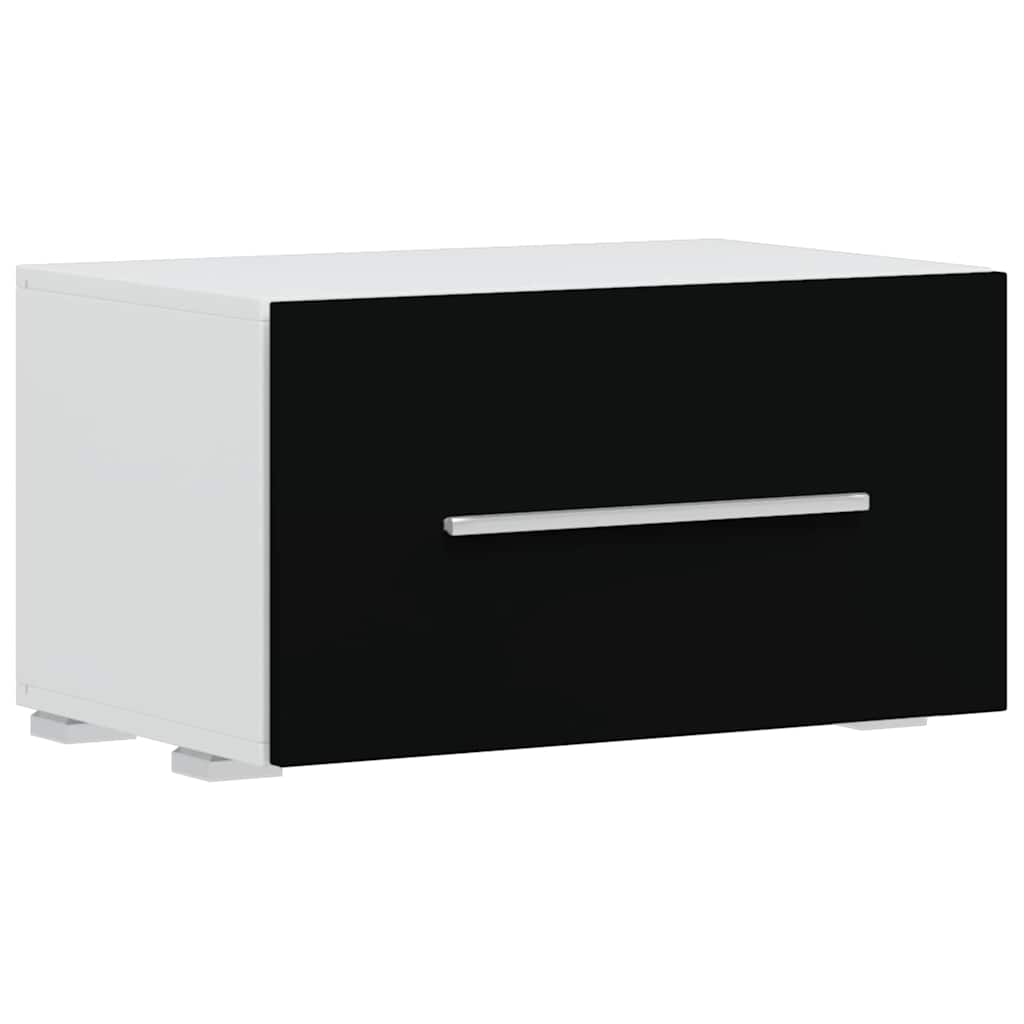Unități TV de 5 piese cu iluminare LED lemn prelucrat negru mat GartenMobel Dekor