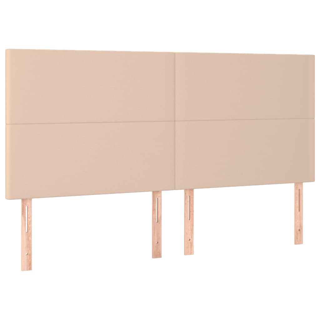 Pat box spring cu saltea, cappuccino, 180x200cm piele ecologică GartenMobel Dekor
