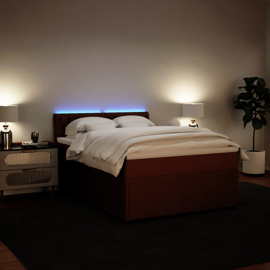 Pat box spring cu saltea, roz, 160x200 cm, catifea GartenMobel Dekor