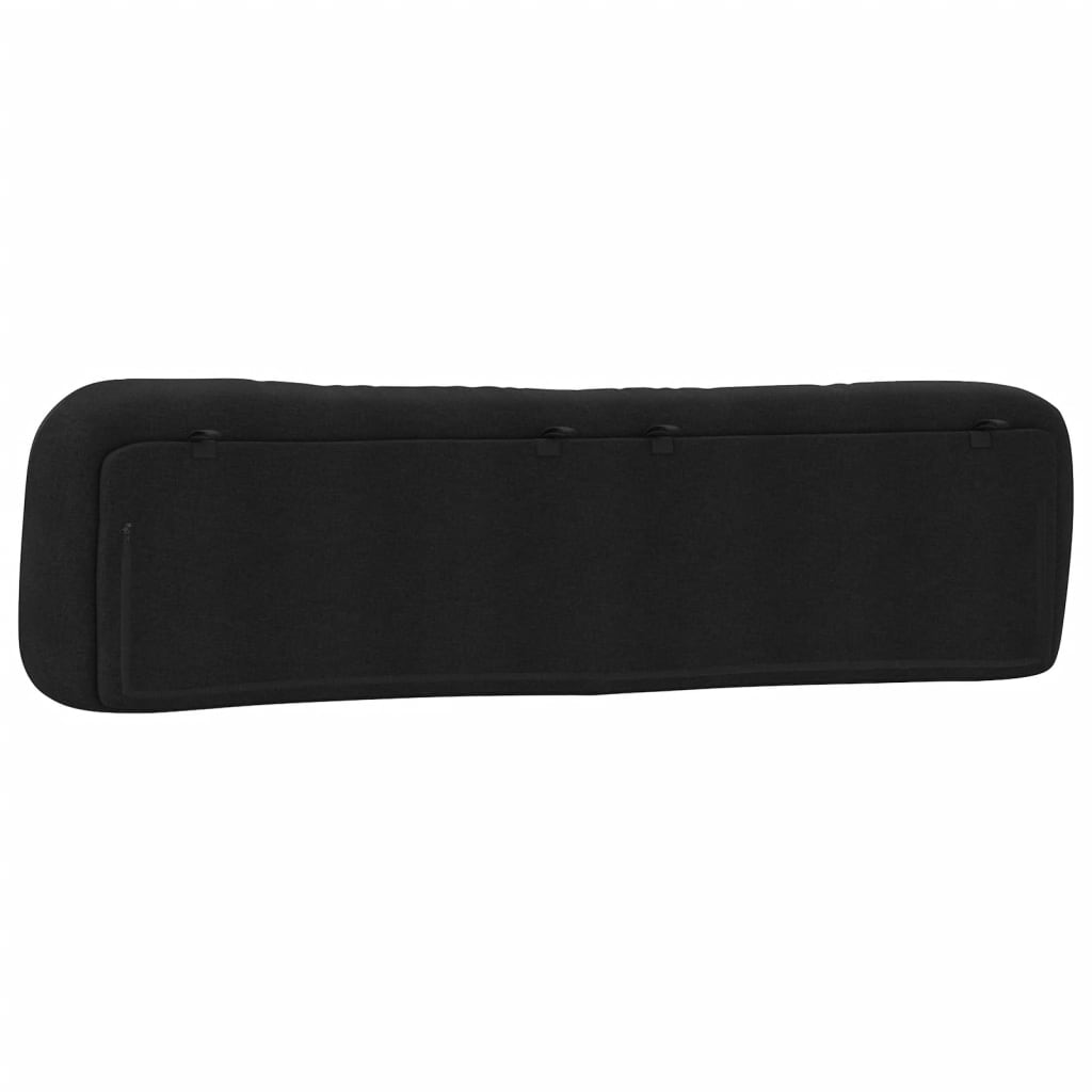Pernă pentru tăblie de pat, negru, 200 cm, material textil GartenMobel Dekor