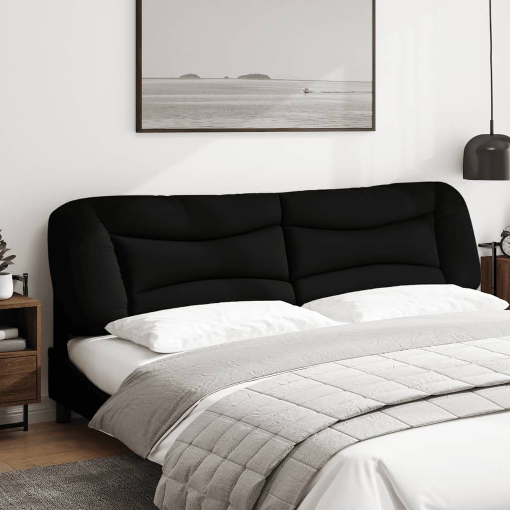 Pernă pentru tăblie de pat, negru, 200 cm, material textil GartenMobel Dekor