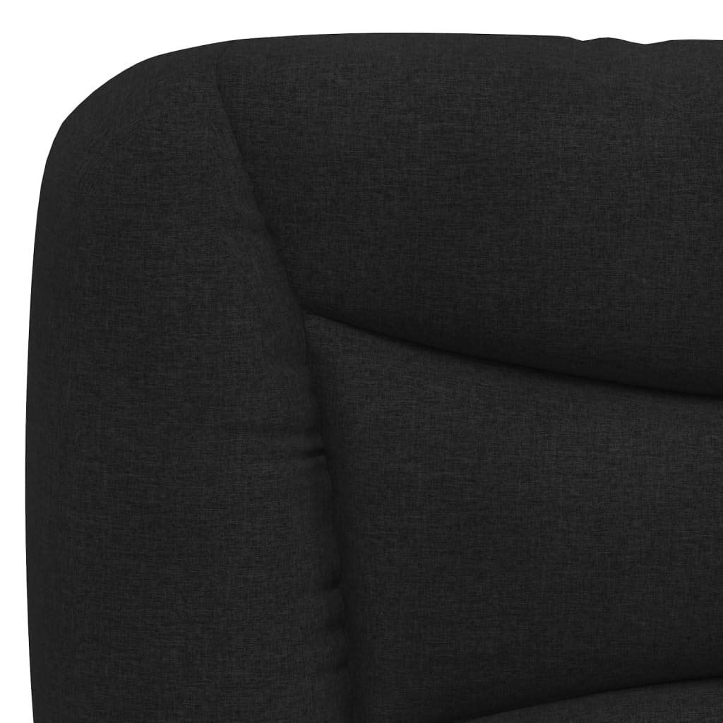 Pernă pentru tăblie de pat, negru, 200 cm, material textil GartenMobel Dekor