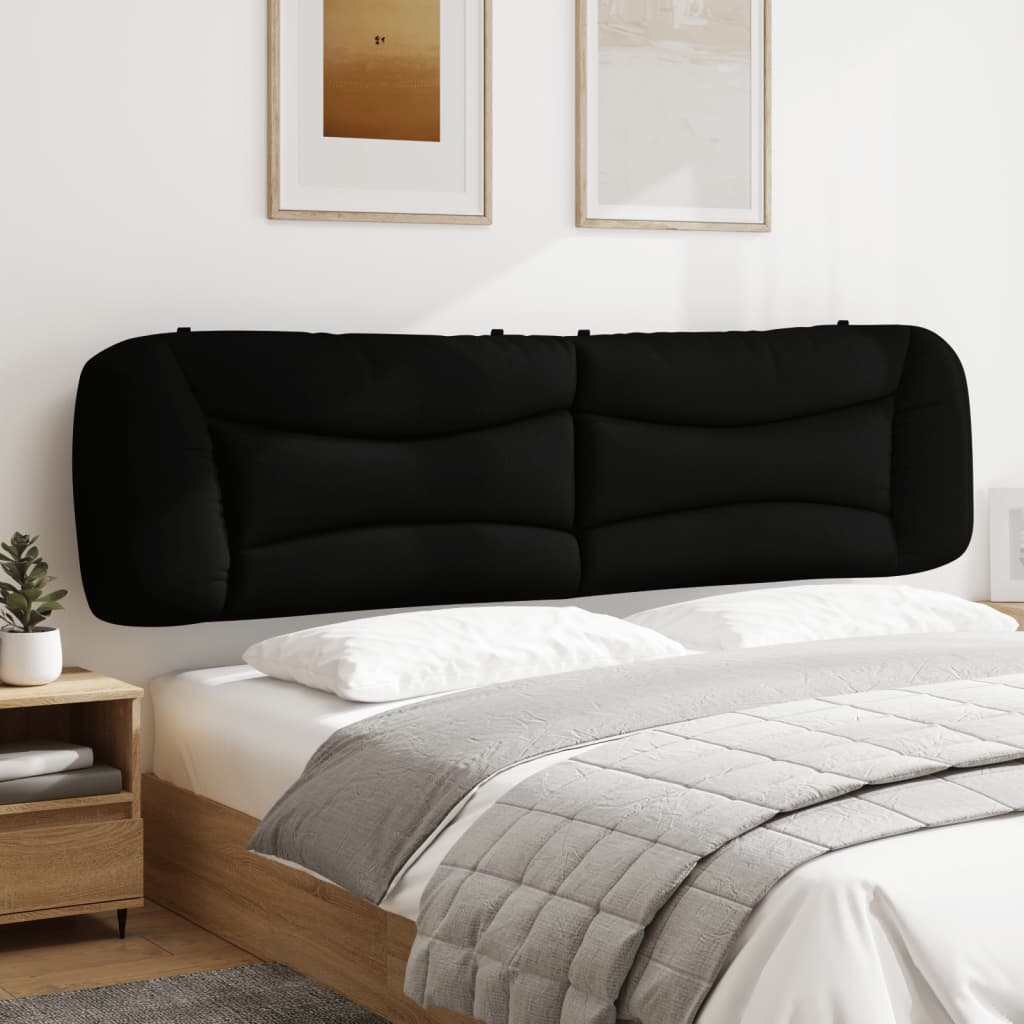 Pernă pentru tăblie de pat, negru, 200 cm, material textil GartenMobel Dekor