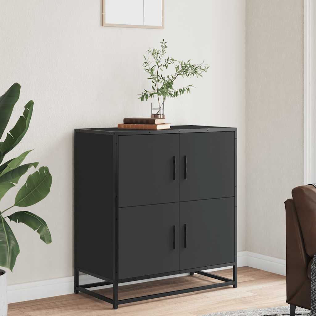 Bufetă neagră 68x35x76 cm lemn prelucrat GartenMobel Dekor