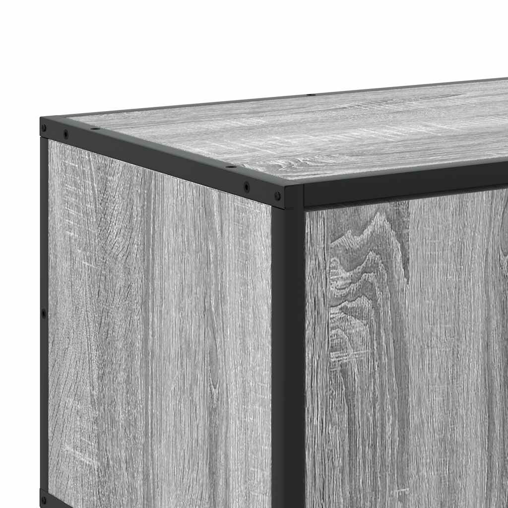 Dulap TV gri sonoma, 160x35x41 cm lemn prelucrat și metal GartenMobel Dekor