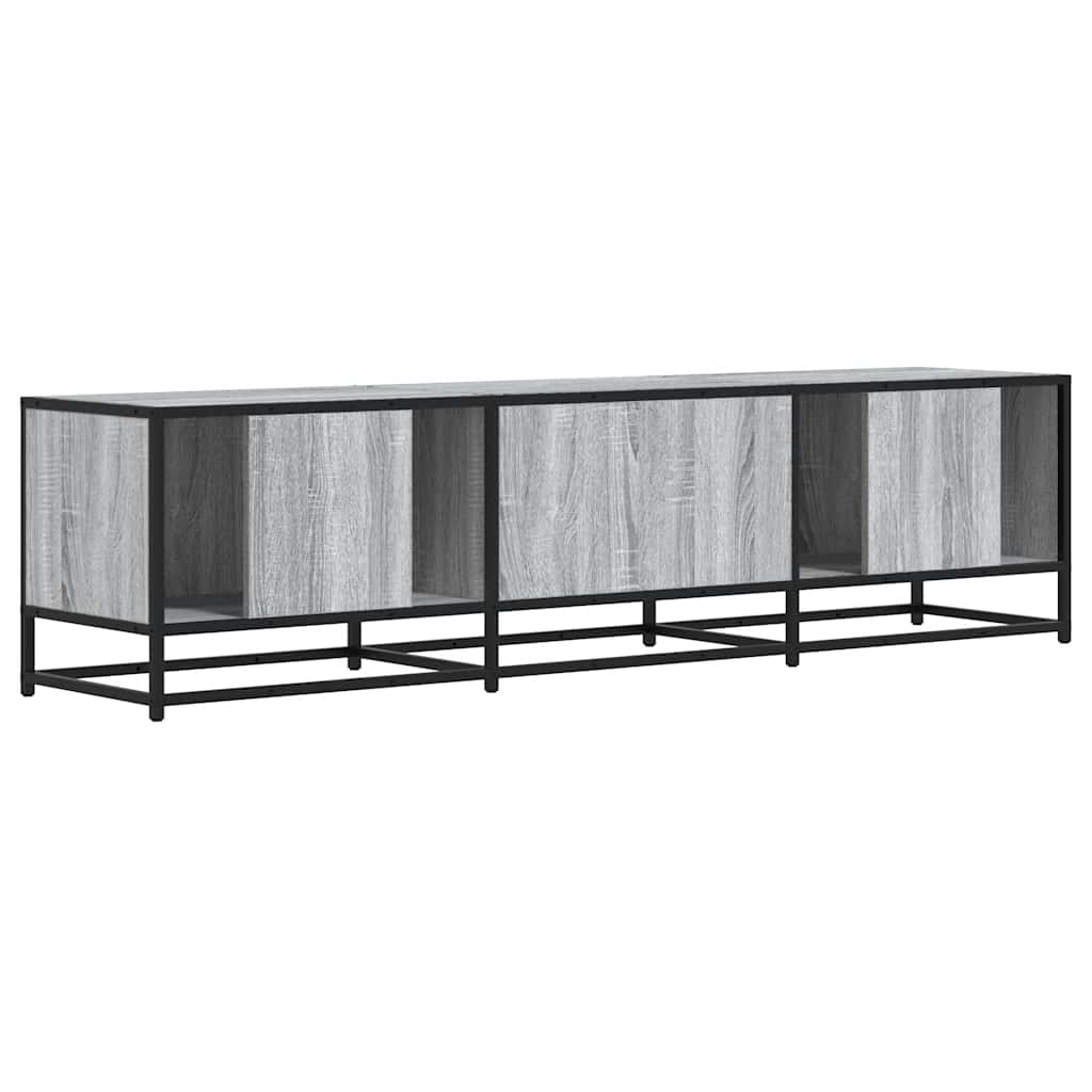 Dulap TV gri sonoma, 160x35x41 cm lemn prelucrat și metal GartenMobel Dekor
