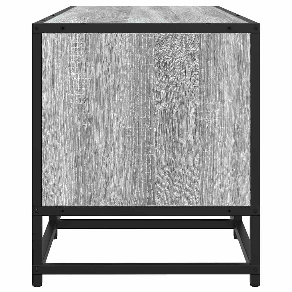 Dulap TV gri sonoma, 160x35x41 cm lemn prelucrat și metal GartenMobel Dekor