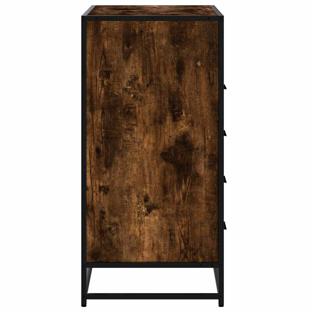 Dulap cu sertar, stejar fumuriu, 70x41x70 cm, lemn prelucrat GartenMobel Dekor